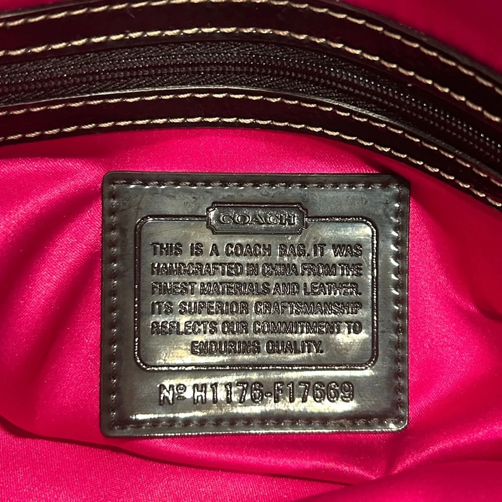Coach Black and Pink Tartan Plaid Handbag - Picture 5 of 5